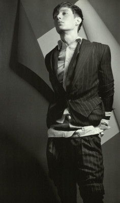 teenagedirtstache:striped waistcoat, Valentino; pinstriped jackets,