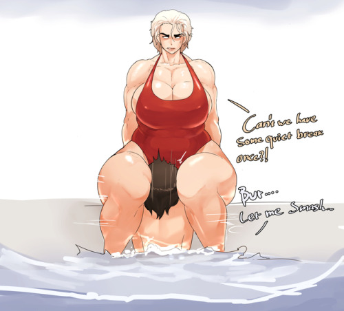 jujunaught: Miffu summer edition! it’s been a while since i drawn her so here you go, some prime milf meat :D check out HERE for the high res 