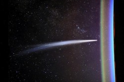 Incoming (Comet Lovejoy approaching the Earth’s stratosphere;