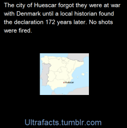 ultrafacts:  Between 1809 and 1981, Huéscar was at war with