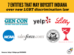 think-progress:7 Entities That May Boycott Indiana Over New LGBT