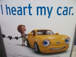 bogleech:  “I heart my car” she says as she pumps its hole