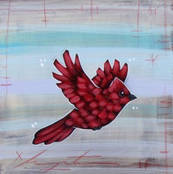 tetramodal:“Cardinal” Acrylic, spray paint, and colored