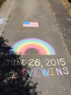 peppermintprism:  My mom and I decorated our driveway together.