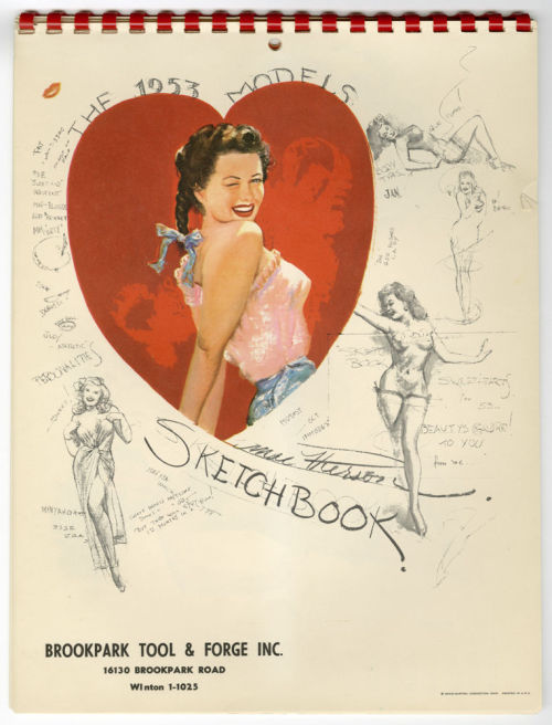 The 1953 Models Sketchbook by Earl MacPherson with advertising for Brookpark Tool & Forge Inc. 