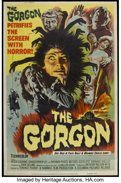 blondebrainpower:  The Gorgon (Columbia, 1964)Poster (40"