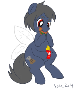  I drew your Horsefly eating a burger and fries  OH MY GOD I