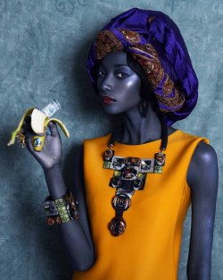 crystal-black-babes:  African Head Wraps: Georgie Badiel - Black