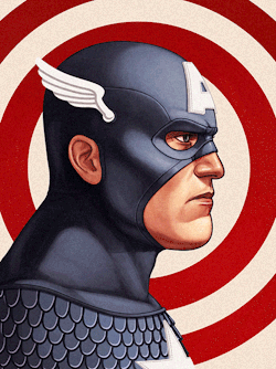 superbestiario:  Marvel portraits By Mike mitchell #Captain