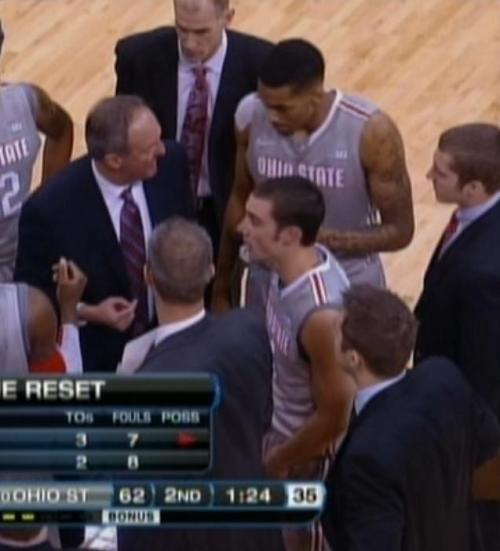 Aaron Craft (Ohio State) adjusting little Aaron!!