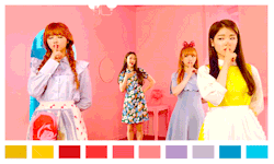 taectless:  Oh My Girl - Liar Liargirl group color palettes [6/20]