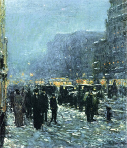 impressionism-art-blog:Broadway and 42nd Street, 1902, Childe