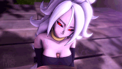 greatm8sfm:  Android 21 boobjob with 2 angles cause why not!