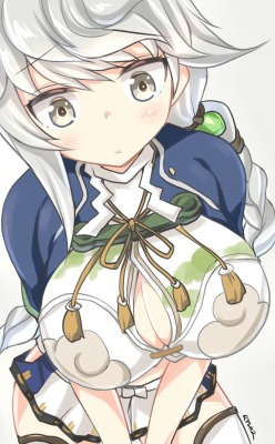 yatsuhashi:  anthropomorphization cleavage kantai collection