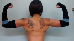 ryocos:  More Korra back progress, with a bonus pic in different