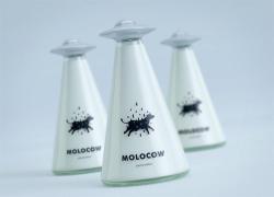 sixpenceee:Milk bottles that look like abducted cows . 