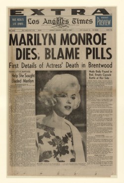 newseum:  On August 5, 1962, the 36-year-old actress Marilyn