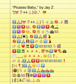 Emoji Major No. 2: Jay Z’s “Picasso Baby” (via fastcompany)