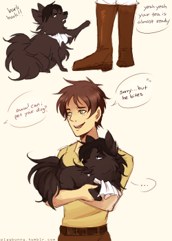 have some Eren and Pom!Levi doodles to brighten up your night (