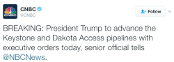 micdotcom:  Trump to sign executive orders pushing forward Dakota