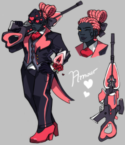 friendlysky:here’s an attempt at a skin design for widowmaker