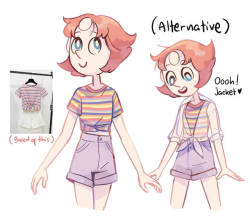 skyblob:Drawing Pearl with outfits etc before sleep ended up