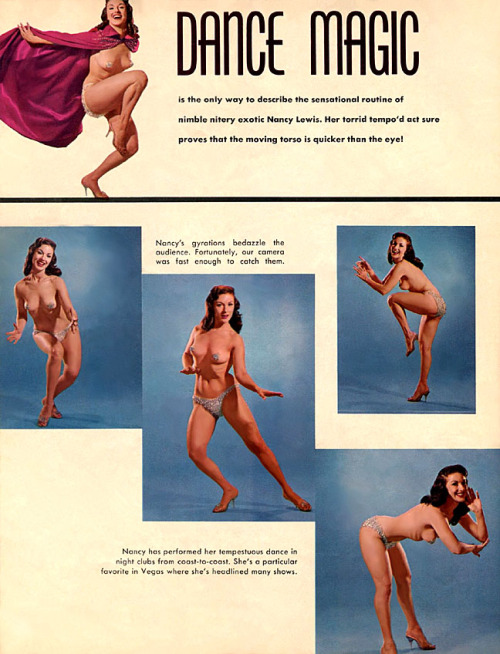 DANCE MAGIC Nancy Lewis appears in a color pictorial scanned from the pages of the June ‘63 issue of ‘GALA’ magazine..