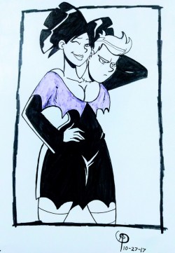 chillguydraws: Inktober 2017  Day 27 - Multiple Heads  Amy Wong/Philip