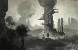 fuckyeahvideogamesartworks:  NO MAN´S SKY black n white concept