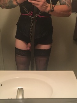 Outfit is completely done   Only thing left is chastity and that