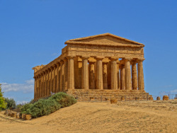 ancientart:  Pictured here is the Greek Temple of Concordia,