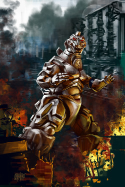 rabidpenguinmadness:  Mechagodzilla by deviant artist Grimbro