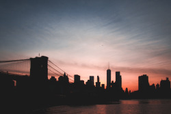 now-youre-cool: Brooklyn Bridge Sunset  my photos on instagram: