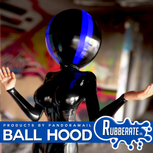 Rubberate - Ball Hood  is the first entry in one of the most fashionable and kinky fetishwear  series around the Internet. Don’t hesitate - trap your character in this  dazzling shiny prison! This pack consists of 3 detailed, high-poly props with