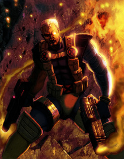 comicbookartwork:  Cable by Livio Ramondelli