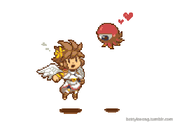 bettykwong:  I pixeled Pit and Monoeye for fun yesterday night!