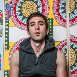 handsomeronnie:Sufjan Stevens with Kaleidoscope Acoustic Panels