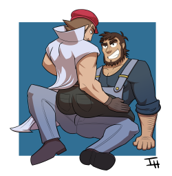 pointybeards: Commission: Meyer and Noland from Pokemon