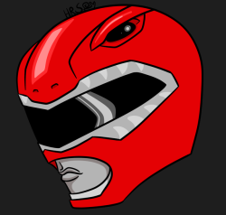 Shitty, Hastily drawn, Red Ranger Helmet. I haven’t felt creative,