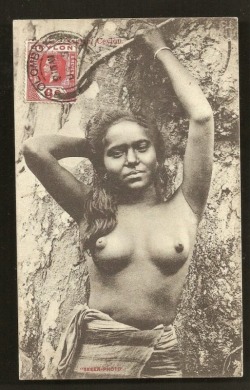 nativenudity:    Sri Lankan Rhodiya, via Old Indian Photographs.