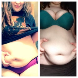 mcflyver:  bellygoddess:  Bunch of my comparison shots, I can’t