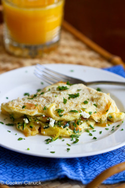 thefoodshow:  Zucchini, Onion and Feta Cheese Omelet Recipe