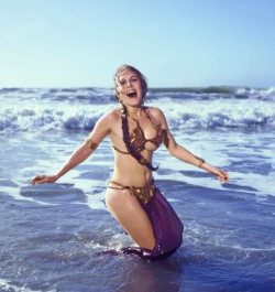 celebhunterextra:  Carrie Fisher’s body bursting out in Star