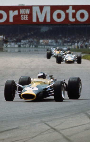 itsbrucemclaren:  ///  Jim Clark (GBR) Lotus Ford 49, leads the