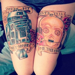 fuckyeahtattoos:  The droids- completed by Mike at Original Sin