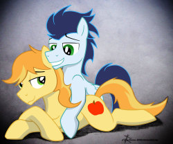 Have some cute ghey SFW Braeburn and Soarin cuddles because you