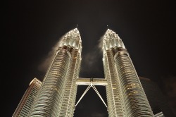 The world’s tallest twins (Petronas Towers in Kuala Lumpur,
