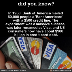 did-you-kno:  In 1958, Bank of America mailed  60,000 people