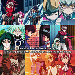 ygo-confessions:  I love all of the brothers in Yugioh. Something