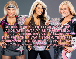 thewomenofwrestlingconfessions:  “Beth Phoenix should come